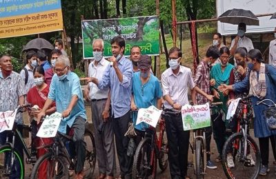 সাইকেল র‍্যালির মধ্য দিয়ে সিআরবি রক্ষার শপথ উচ্চারিত   – সাইকেল চালিয়ে ডাঃ মাহফুজুর রহমানের উদ্বোধন ঘোষণা