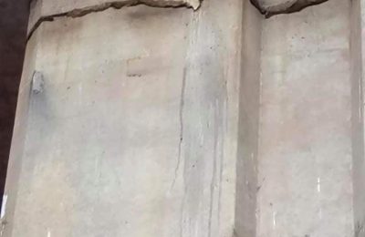 বহদ্দারহাট ফ্লাইওভারের একটি পিলারে ফাটল