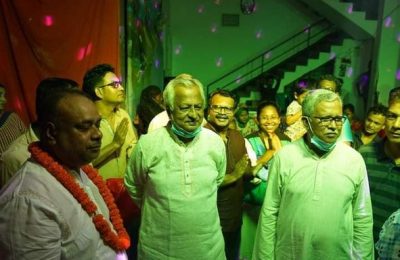 পূজা মন্ডপ পরিদর্শনে কমরেড মোহাম্মদ শাহ আলম