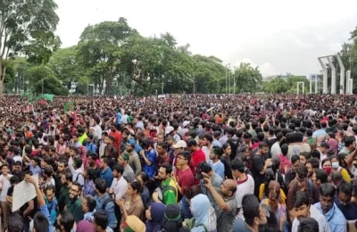 বাংলাদেশের জাতীয় রূপরেখা হাজির করব, শহীদ মিনারে সমন্বয়ক নাহিদ