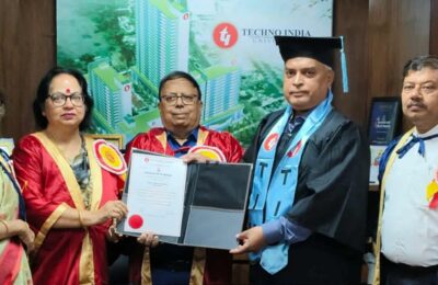 টেকনো ইন্ডিয়া ইউনিভার্সিটি-র কনভোকেশনে ইপসা’র প্রতিষ্ঠাতা ও প্রধান নির্বাহী মোঃ আরিফুর রহমান এর পিএইচডি ডিগ্রি অর্জন