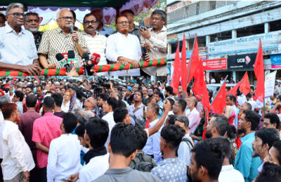 এনসিটি ও লালদিয়ার চর ইজারা দেয়ার পাঁয়তারা বন্ধের দাবিতে চট্টগ্রামে শ্রমিক কর্মচারী ঐক্য পরিষদের বিশাল সমাবেশ ও গণমিছিল – ১৫ নভেম্বর নয়াবাজার থেকে বড়পুল পর্যন্ত মশাল মিছিলের ঘোষণা  চ